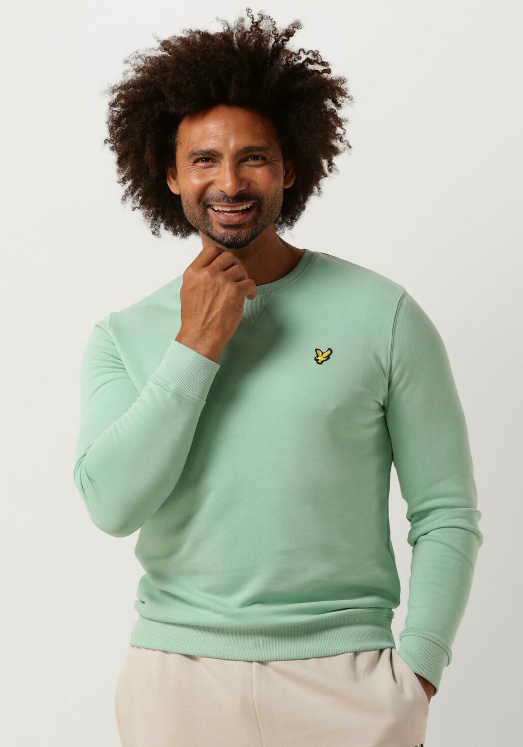 Lyle & Scott Turquoise Crew Neck Sweatshirt Sweaters Green Heren