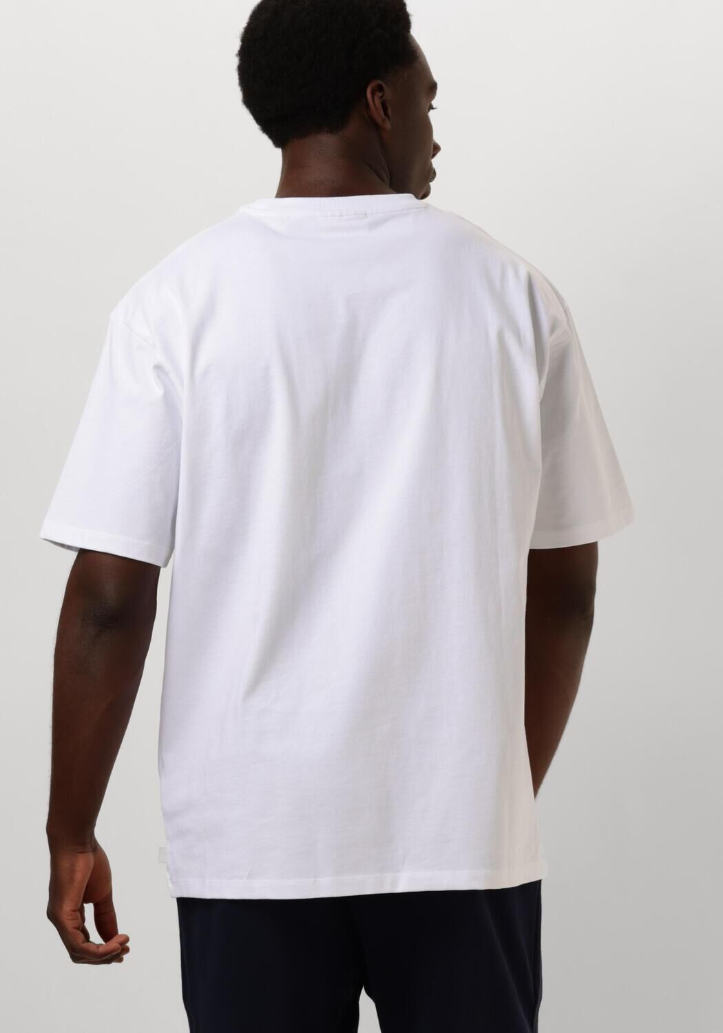 SCOTCH & SODA Heren Polo's & T-shirts 3 Crosses Loose Fit Pocket T-shirt Wit