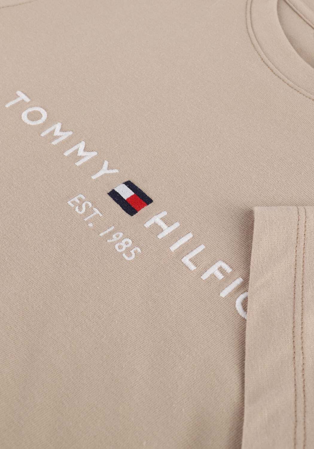 Beige TOMMY HILFIGER T-shirt REGULAR HILFIGER C-NK TEE SS - large