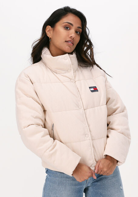 Beige TOMMY JEANS Gewatteerde jas TJW CORD PUFFA JACKET - large