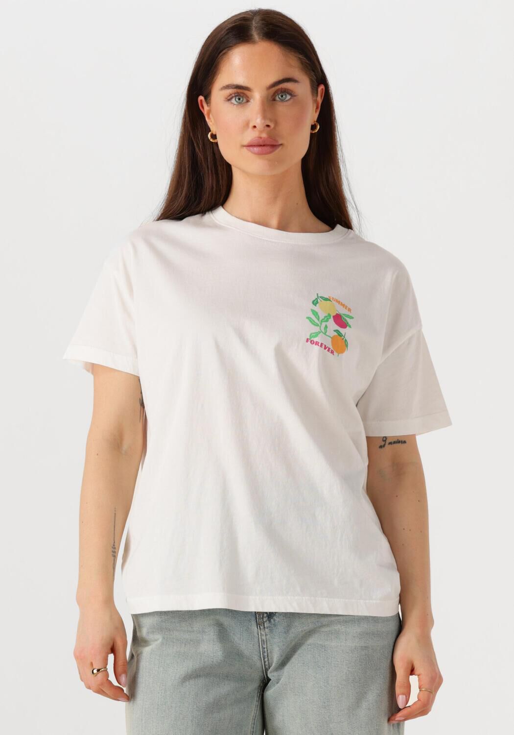 CATWALK JUNKIE Dames Tops & T-shirts Graphic Tshirt Wit
