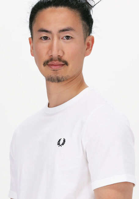 Witte FRED PERRY T-shirt RINGER T-SHIRT - large