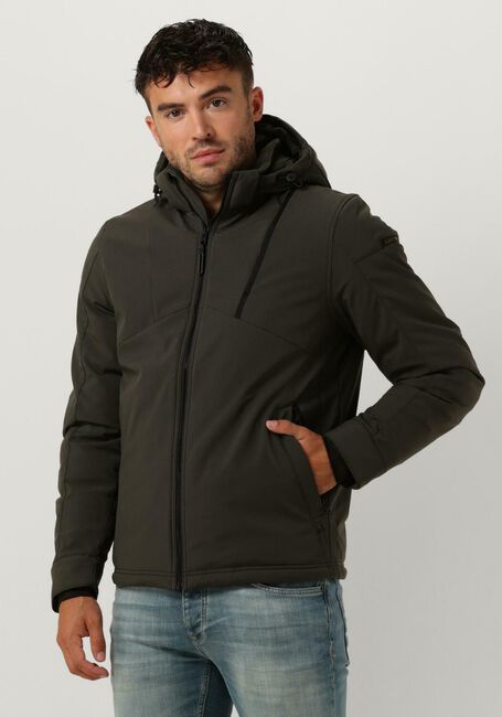 Beige CAST IRON Parka's HOODED JACKET SOFTSHELL SUPERBOLT - large