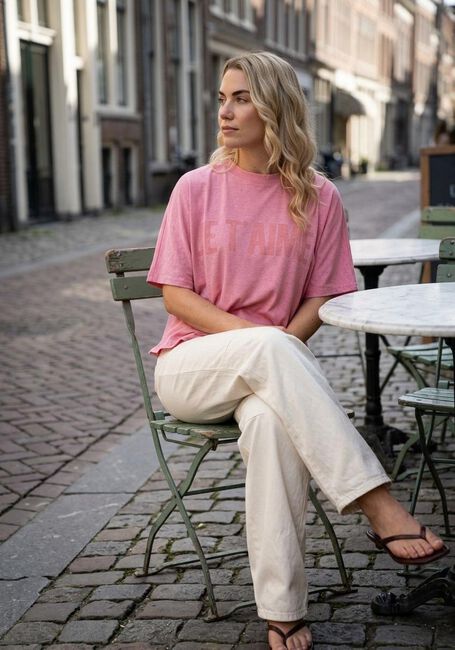 Roze AIMEE THE LABEL T-shirt BENJAMIN SHIRT - large