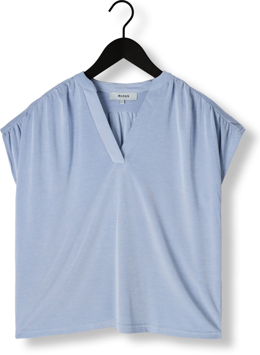 MINUS Dames Tops & T-shirts Fiba Modal T-shirt Lichtblauw