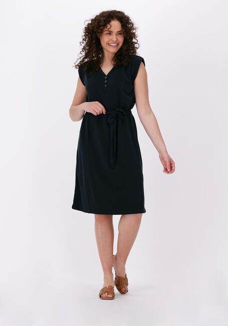 Zwarte SUMMUM Midi jurk DRESS WASHED MODAL PIQUE - large