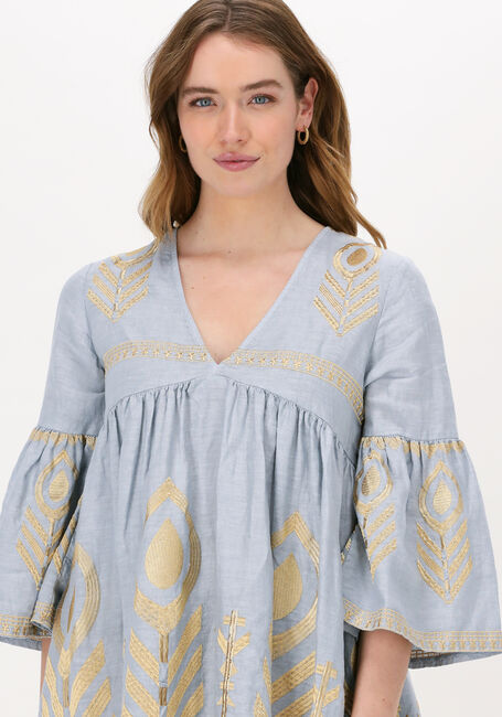 Lichtblauwe GREEK ARCHAIC KORI Mini jurk SHORT DRESS SUMMER - large