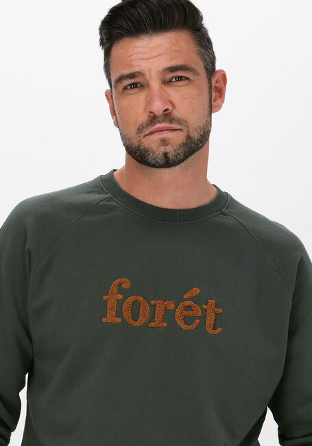 Donkergroene FORÉT Sweater SPRUCE SWEATSHIRT - large