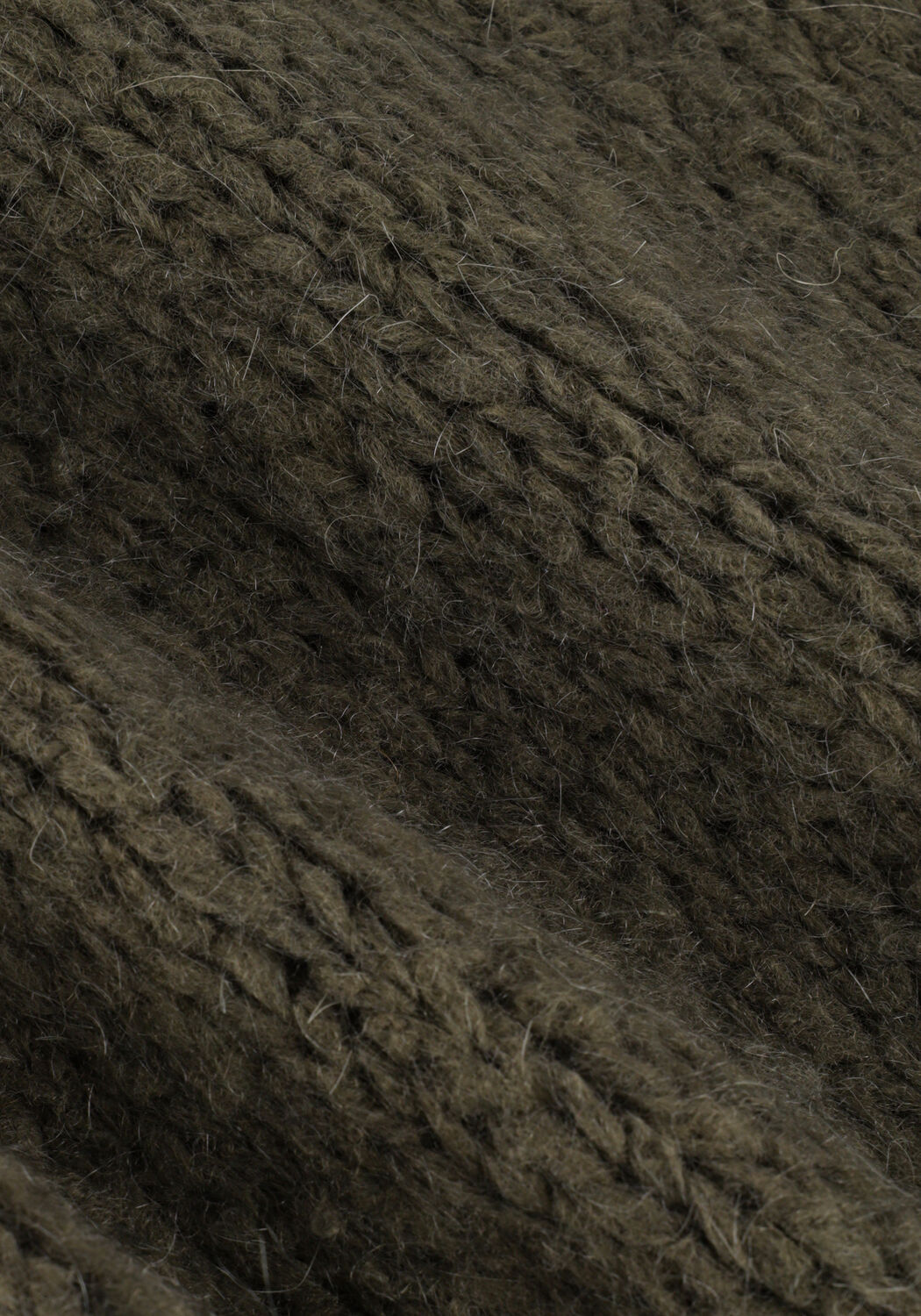 Groene SUMMUM Vest KIMONO CARDIGAN RUSTIC MOHAIR BLEND KNIT - large