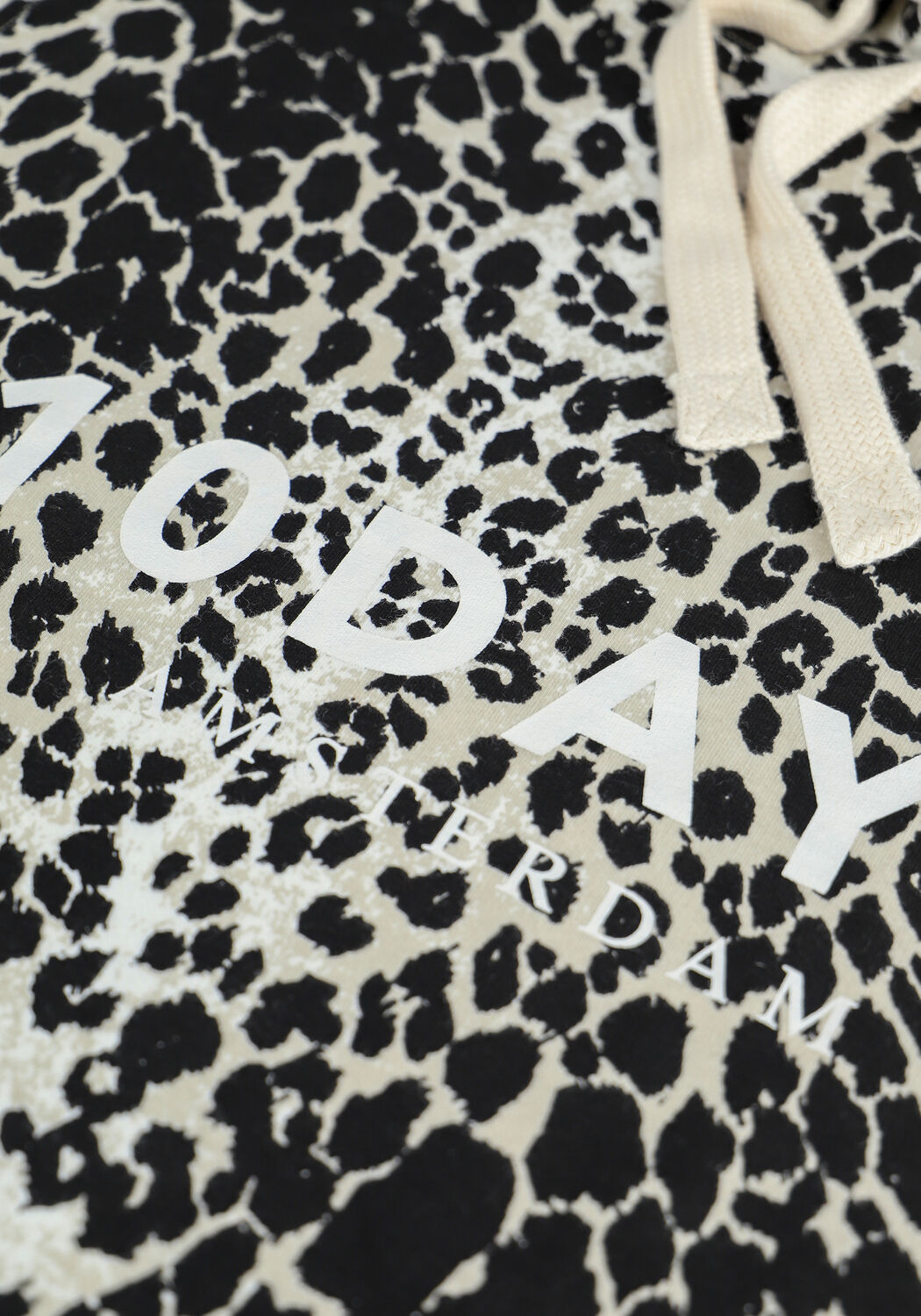 Beige 10DAYS Sweater HOODIE LEOPARD - large
