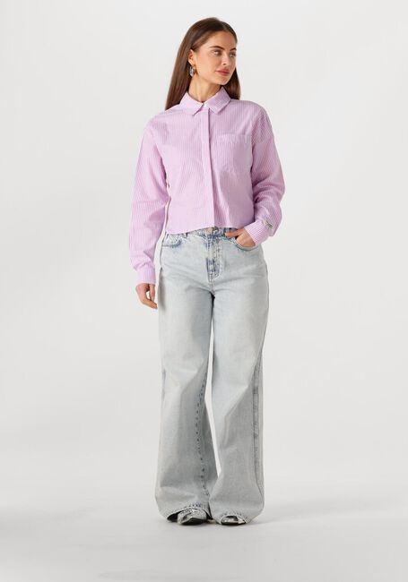 Roze COLOURFUL REBEL Blouses ALIYA STRIPE BOXY BLOUSE - large