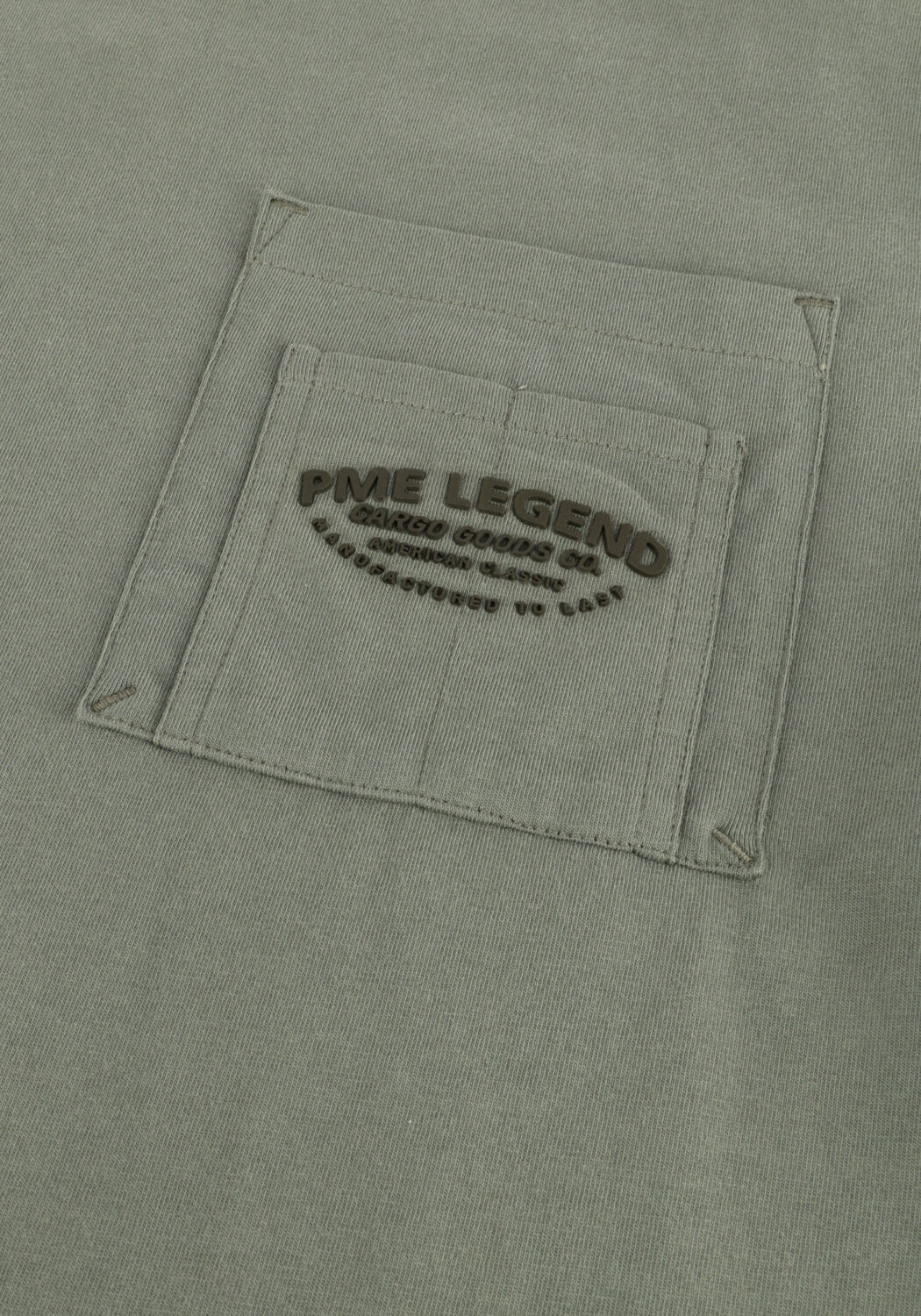Groene PME LEGEND T-shirt PLAY HEAVY JERSEY POCKET - large