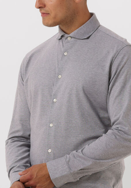 Beige SELECTED HOMME Casual overhemd SLHSLIMBOND-PIQUE KNIT-SHIRT LS B - large