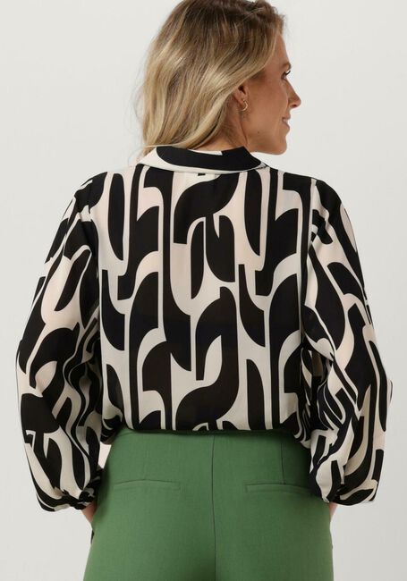 Zwarte ANOTHER LABEL Blouses MACY GRAPHIC SHIRT L/S - large