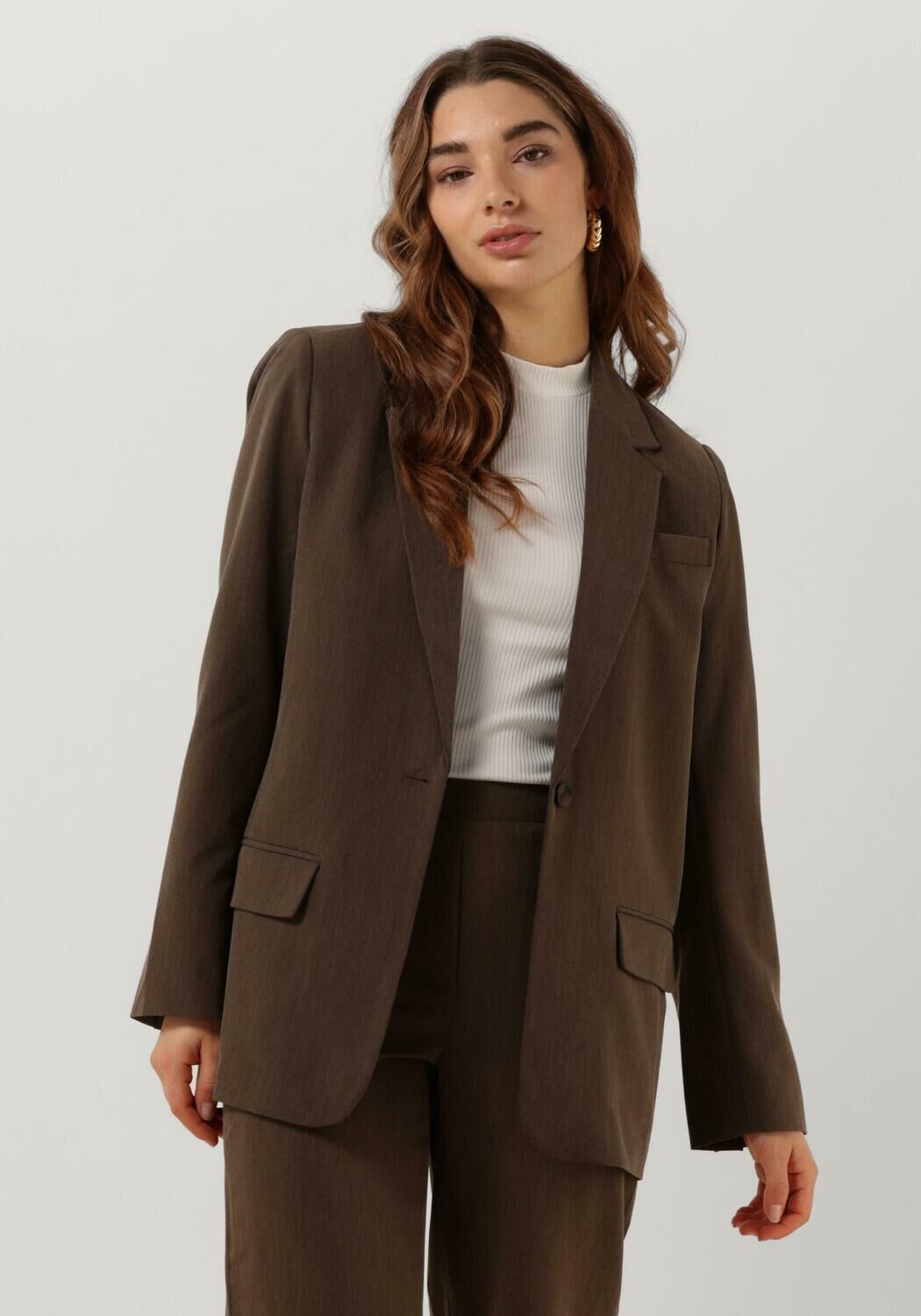 Bruine blazer dames deals