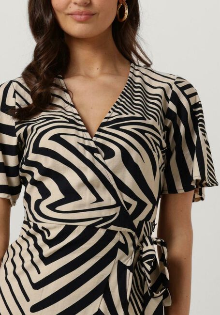 Zwarte OBJECT Midi jurk OBJFALINE SS WRAP LONG DRESS - large