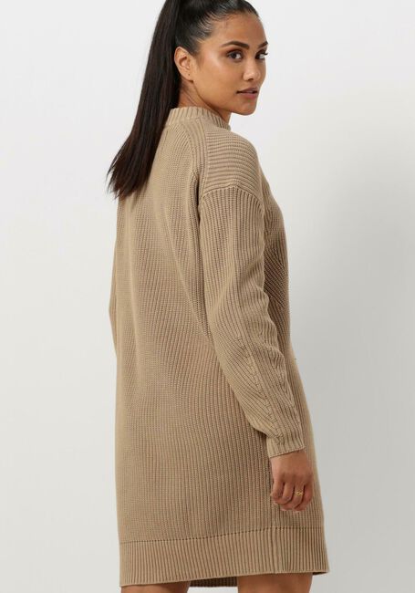 Camel CALVIN KLEIN Mini jurk WASHED CHUNKY SWEATER DRESS - large