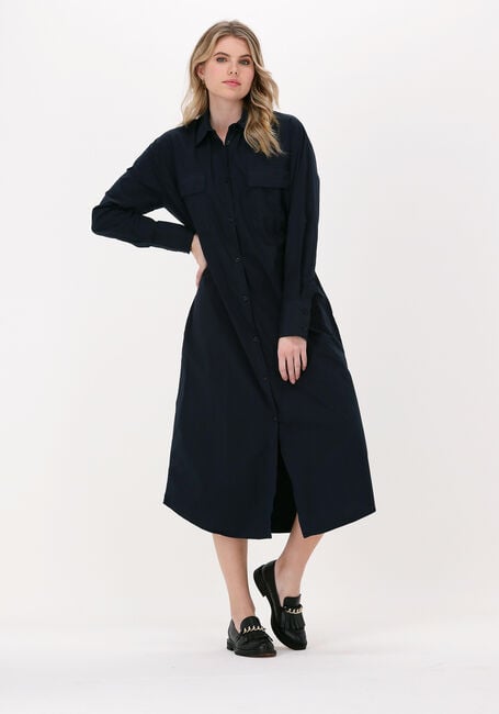 Donkerblauwe KNIT-TED Midi jurk MALU - large