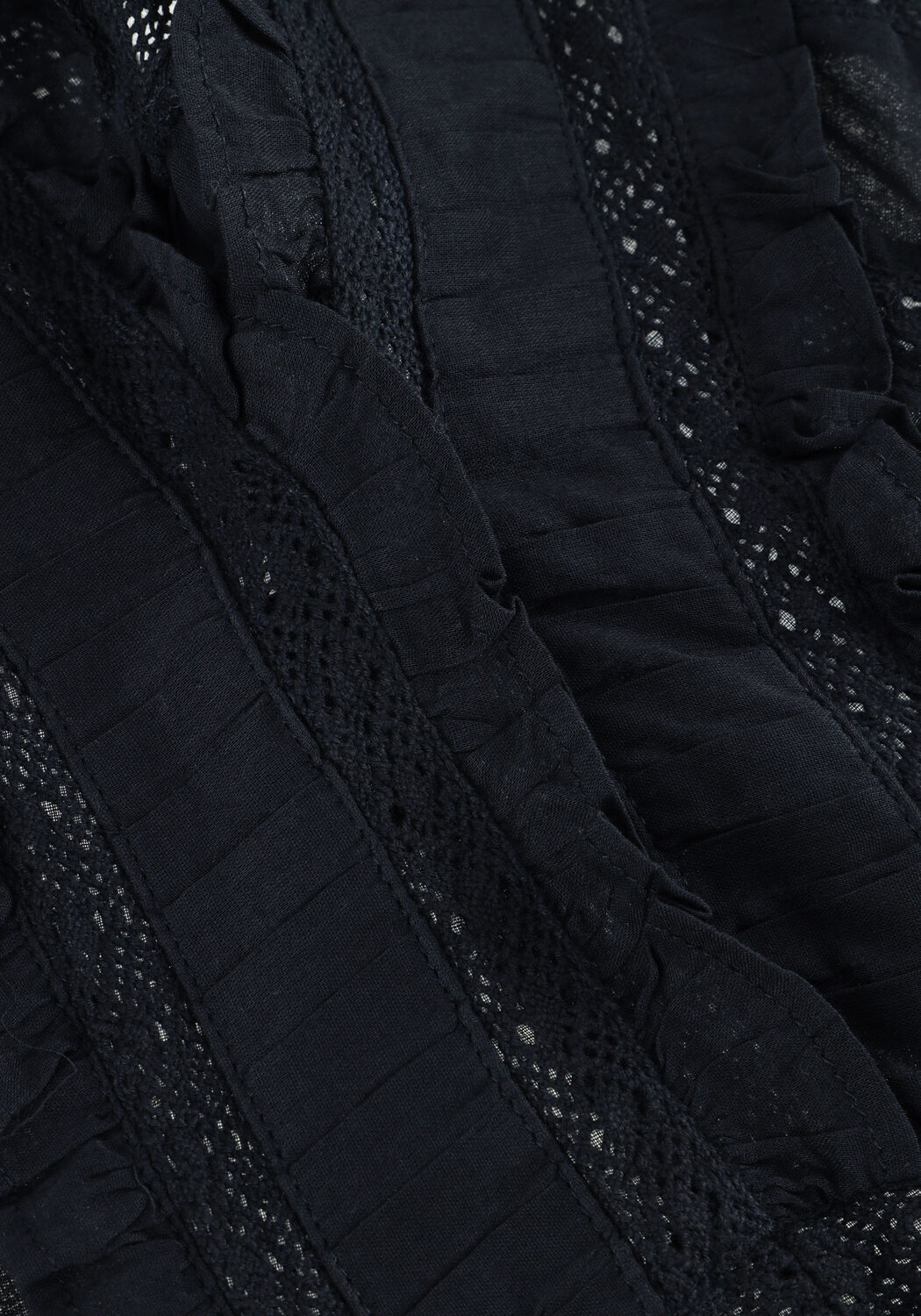 Donkerblauwe NEO NOIR Blouses EVIENNE S VOILE TOP - large