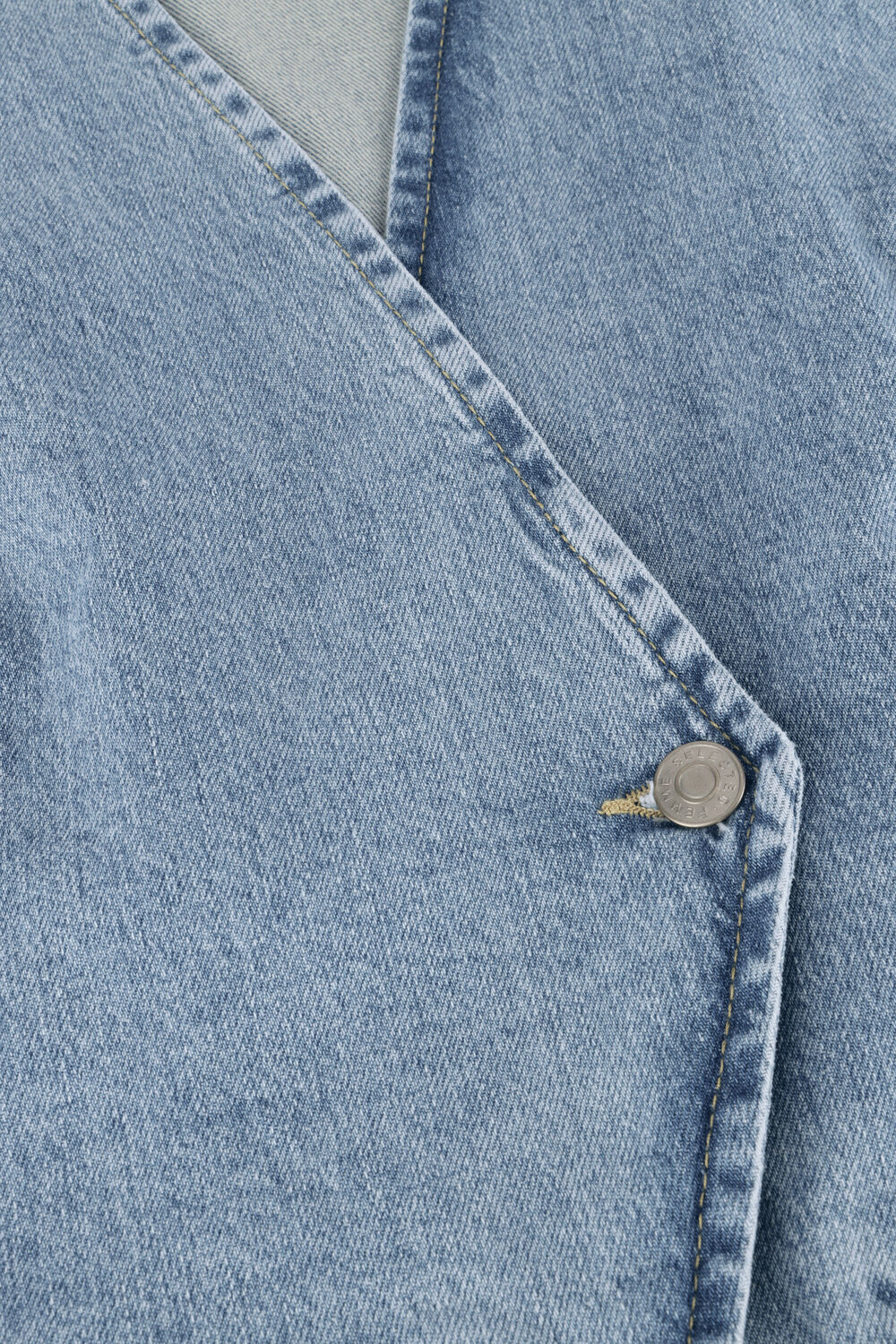 Blauwe SELECTED WOMEN Gilet SLFELLIN DENIM VEST - large