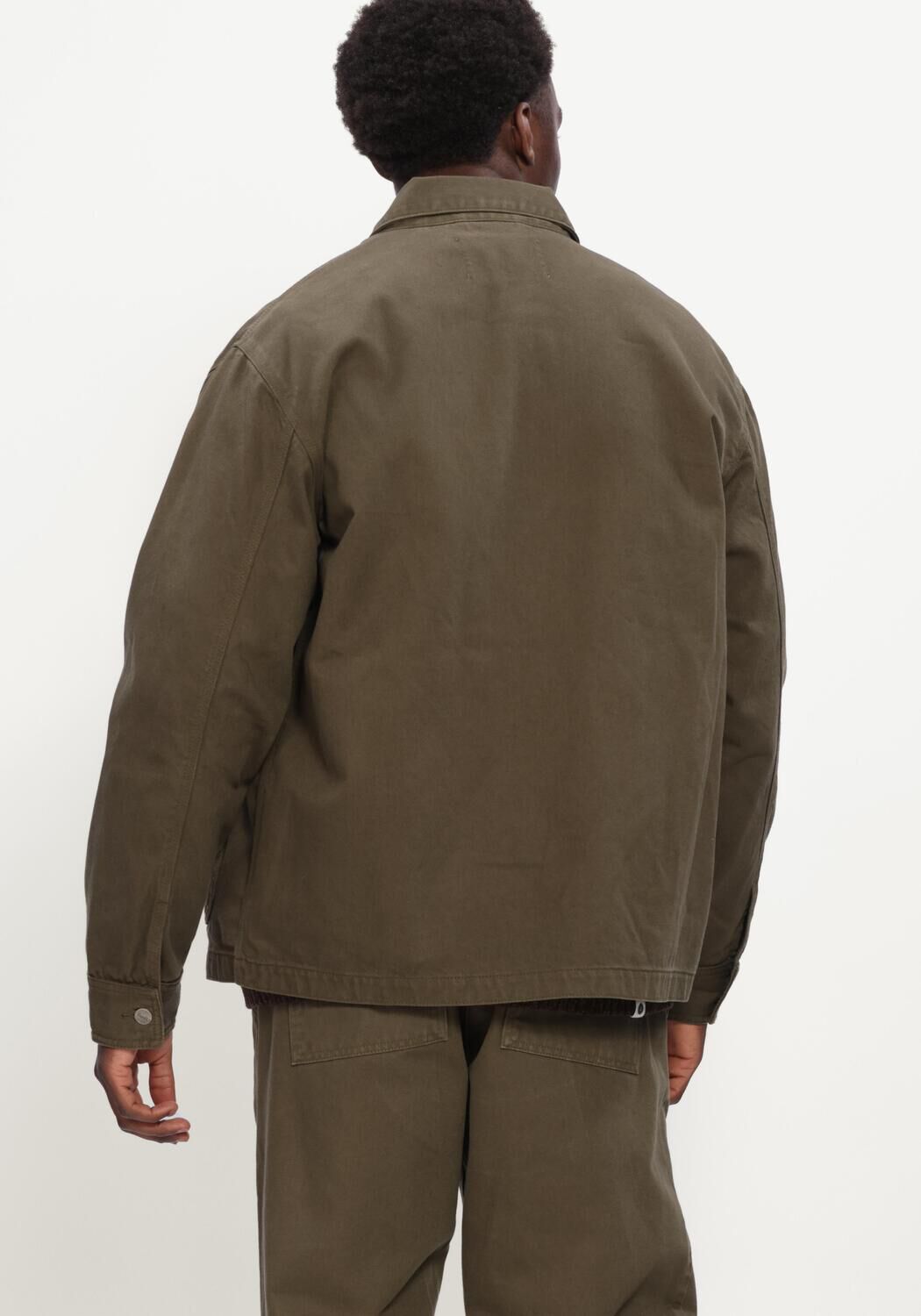 Groene FOR&Eacute;T Trui FORAGER TWILL JACKET - large