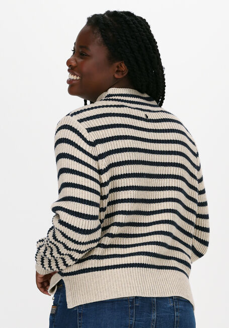 Beige MOS MOSH Trui LINN STRIPE KNITT - large