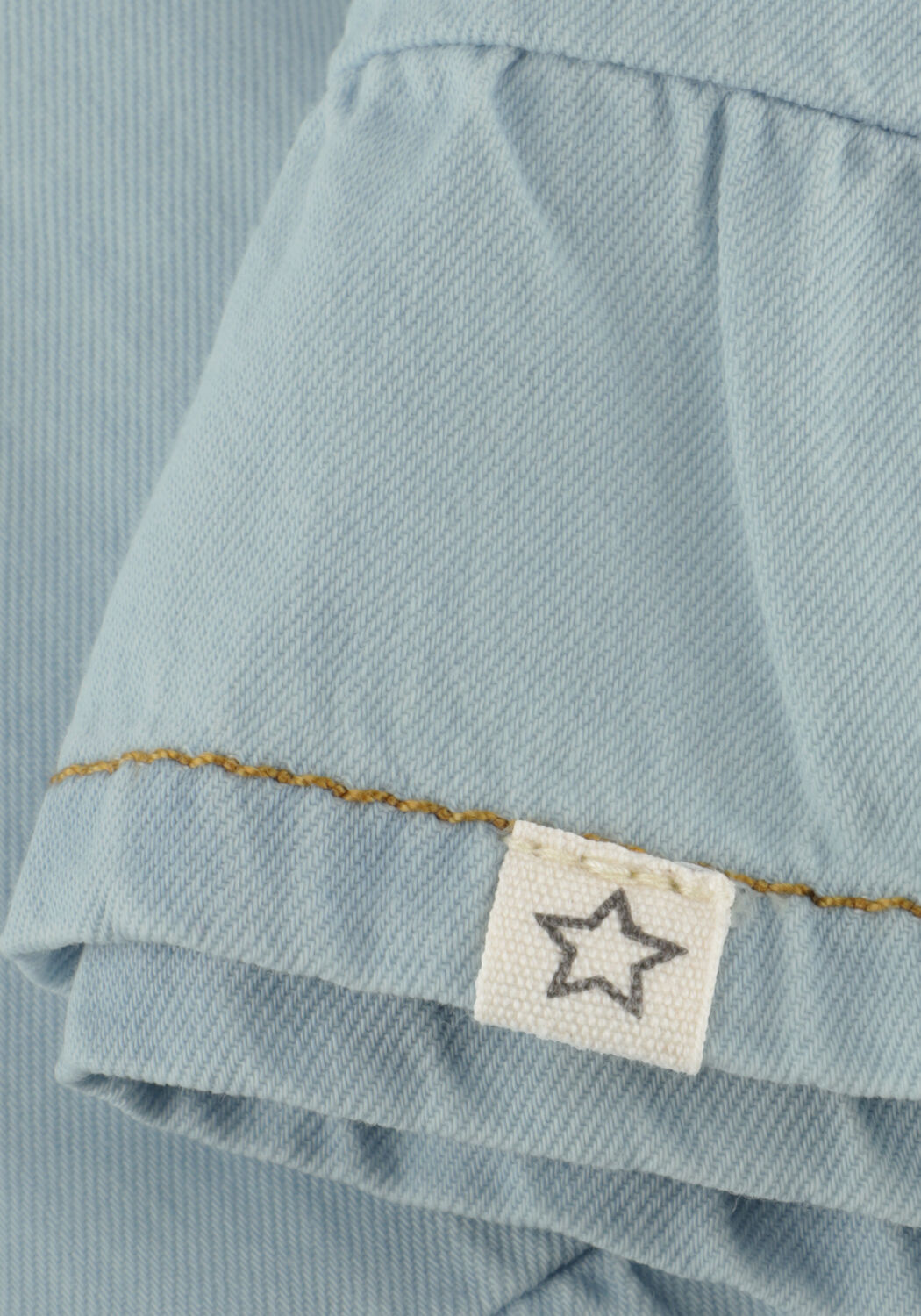 Blauwe YOUR WISHES Top CHAMBRAY RUFFLE SINGLET - large