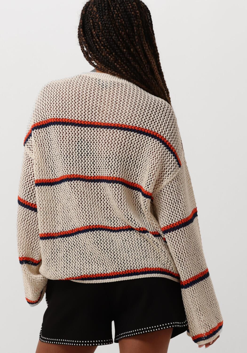 ALIX THE LABEL Dames Truien & Vesten Ladies Knitted Ajour Alix Pullover Wit
