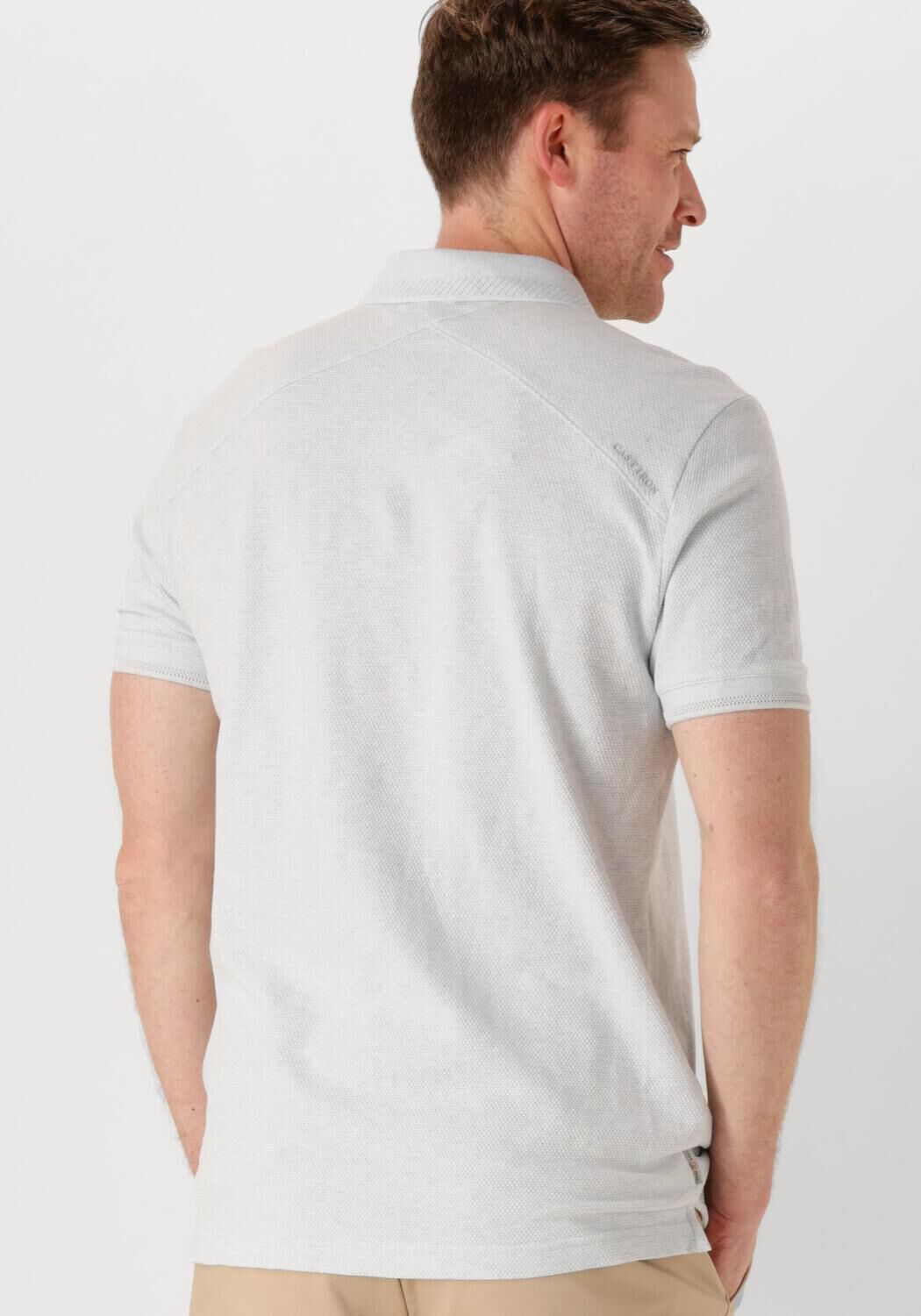 CAST IRON Heren Polo's & T-shirts Short Sleeve Polo Popcorn Jersey Melange Lichtblauw