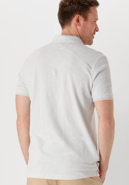Lichtblauwe CAST IRON Polo SHORT SLEEVE POLO POPCORN JERSEY MELANGE - large