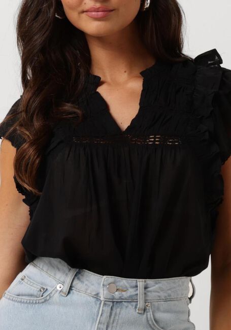 Zwarte NEO NOIR Blouses JAYLA S VOILE TOP - large