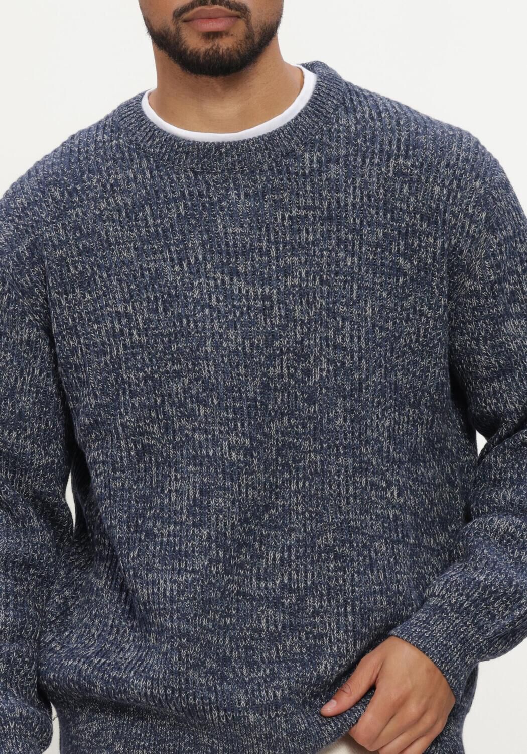 Blauwe SELECTED MEN Trui SLMTILUM LS KNIT CREW NECK - large