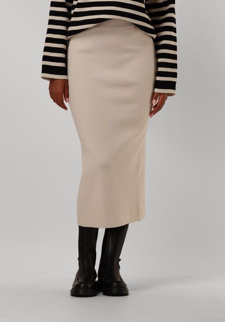 Beige OBJECT Midirok OBJREYNARD HW KNIT SKIRT - large