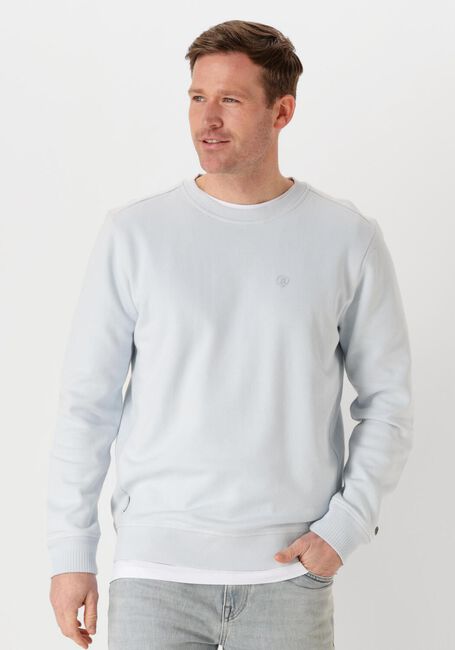 Blauwe CAST IRON Trui LONG SLEEVE R-NECK REGULAR FIT TWILL - large