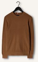 Camel TOMMY HILFIGER Trui EXAGGERATED STRUCTURE CREW NECK Camel TOMMY HILFIGER Trui EXAGGERATED STRUCTURE CREW NECK - medium