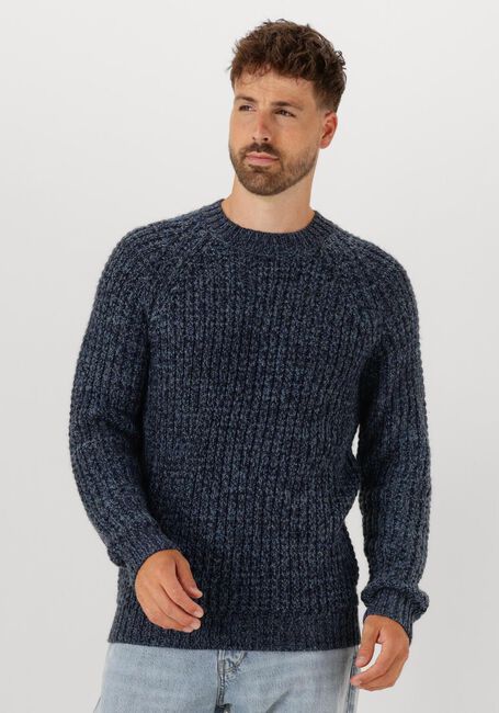 Donkerblauwe ANERKJENDT Trui AKSUNE STRUCTURE KNIT - large
