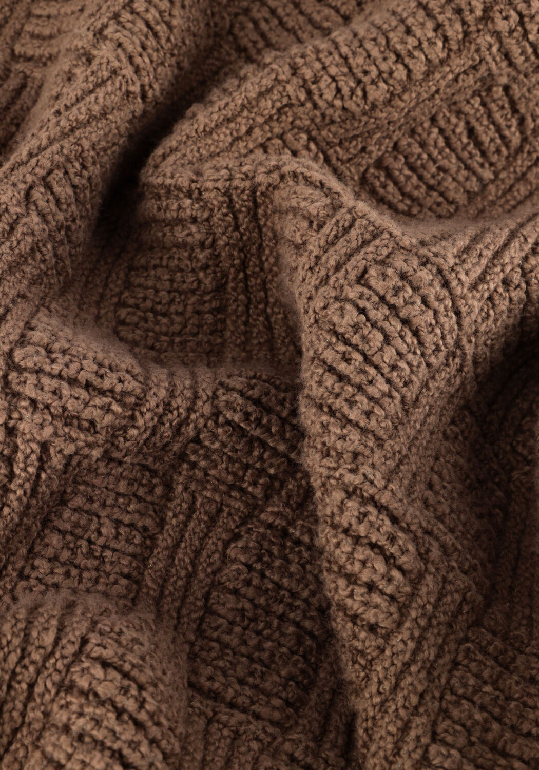 Bruine CAST IRON Coltrui MOCK NECK COTTON SOFT BOUCLE TURTLE - large