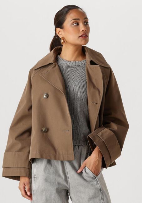 Bruine WITHBLACK Jack WBLJIMBERLY SHORT TRENCH COAT - large