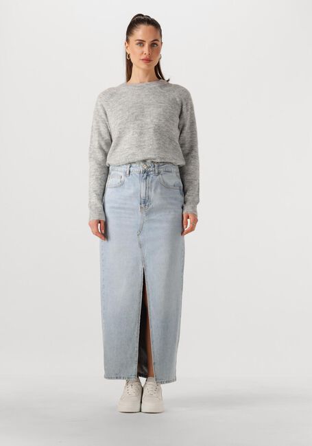 Lichtgrijze SELECTED FEMME Trui LULU LS KNIT O-NECK B - large