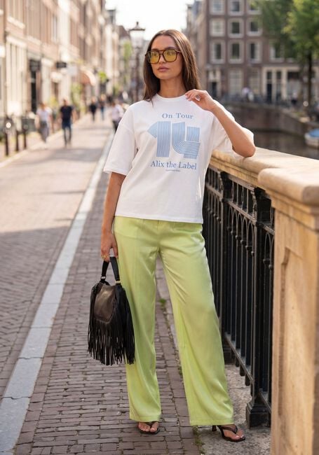 Witte ALIX THE LABEL T-shirt LADIES KNITTED T SHIRT - large
