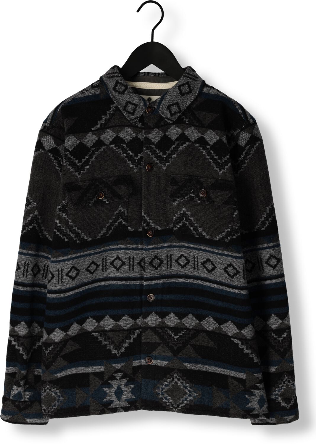 ANERKJENDT Heren Overshirts Akoscar Check Overshirt Donkergrijs