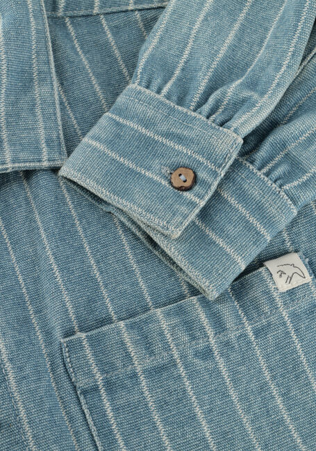 Lichtblauwe JENEST Casual overhemd LEF STRIPE OVERSHIRT - large