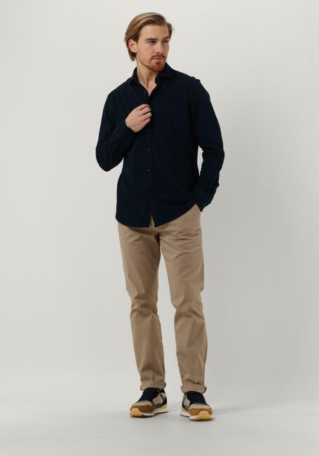 Donkerblauwe DSTREZZED Casual overhemd KIRK SHIRT MELANGE PIQUE - large