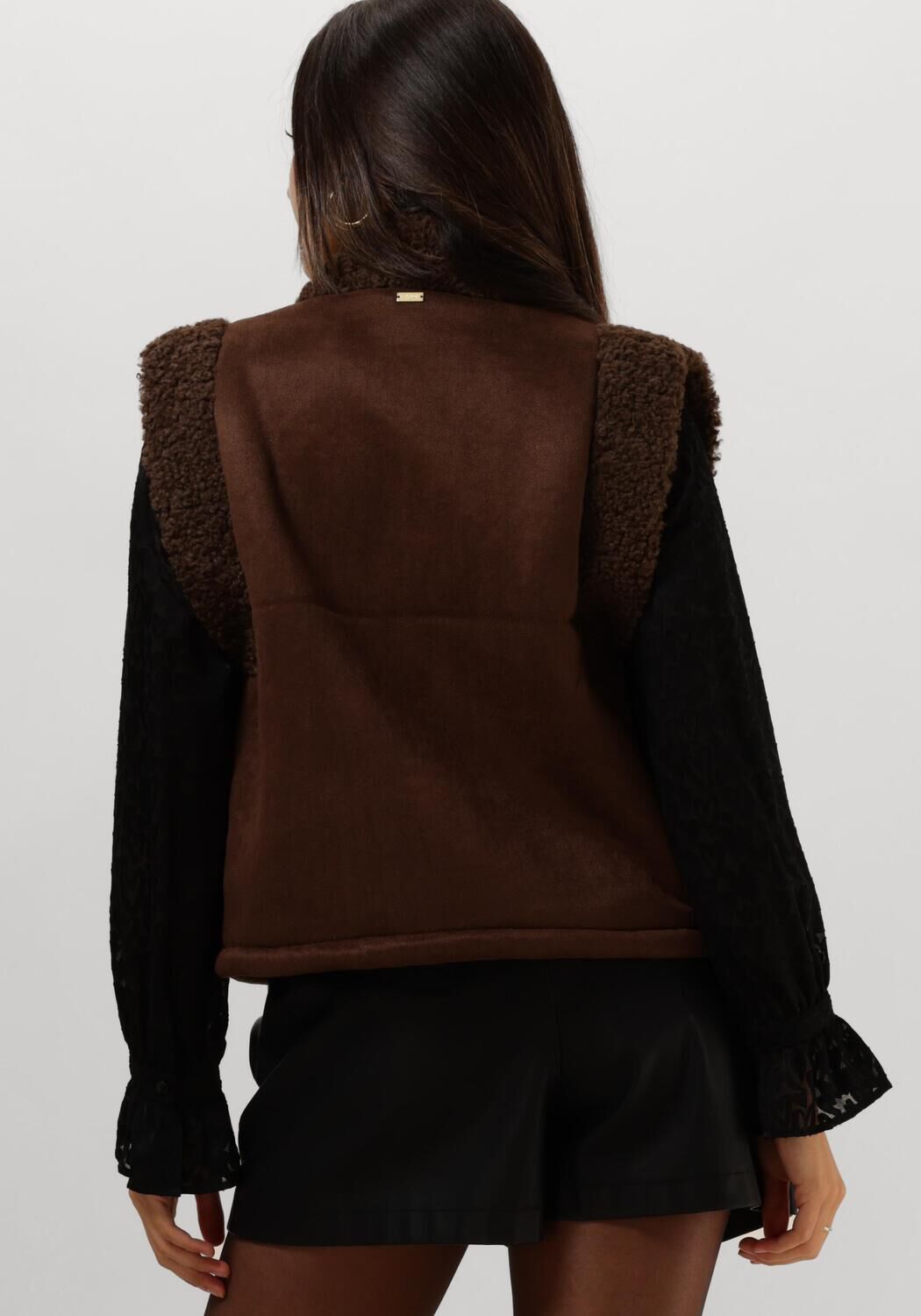 POM AMSTERDAM Dames Blazers Gilet Lammy Brown Bruin