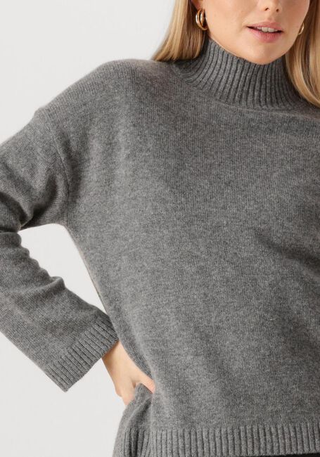 Grijze SELECTED WOMEN Trui SLFCILLE CASHMERE BLEND HIGH  NECK NOOS - large