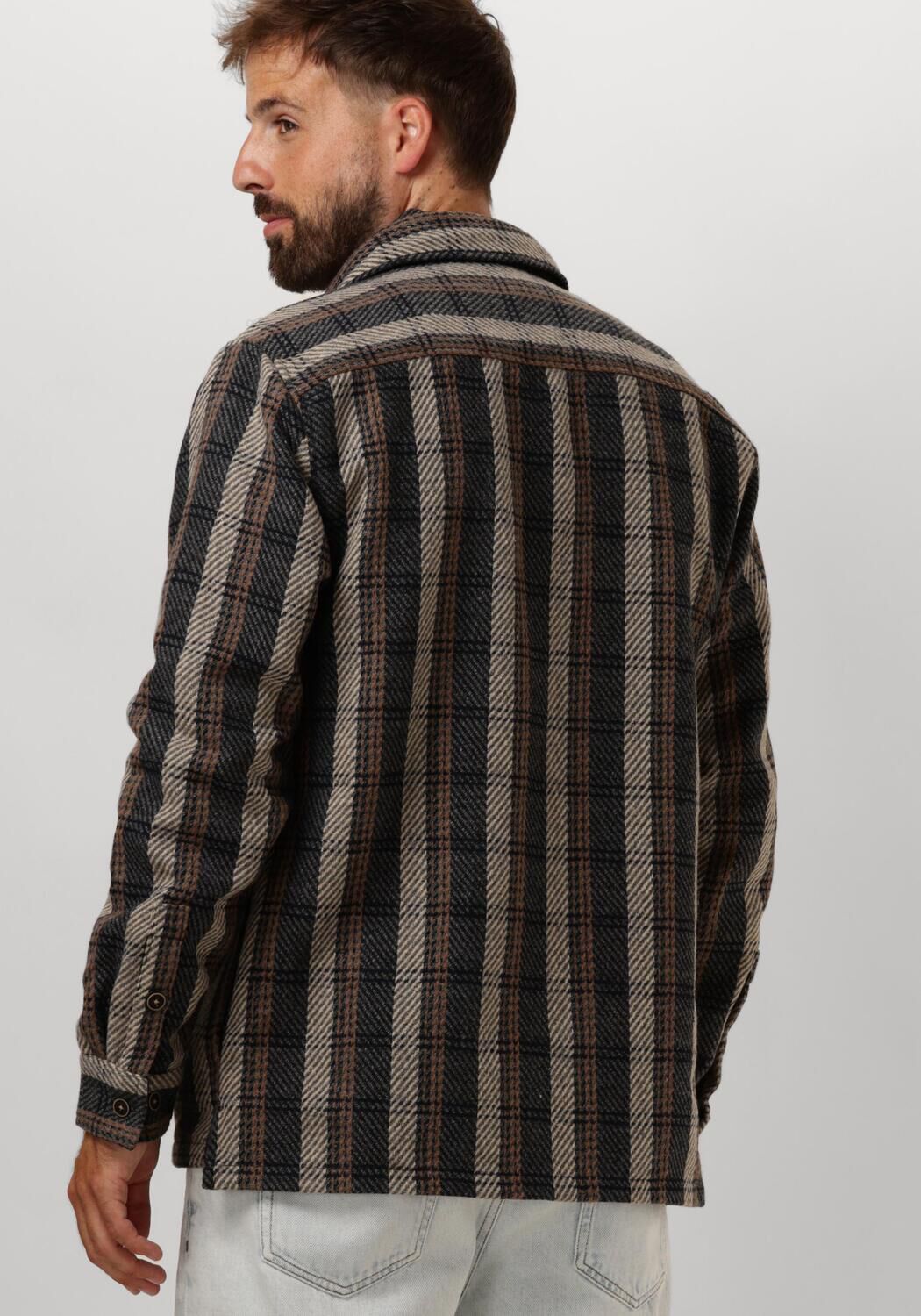 ANERKJENDT Heren Overshirts Akoscar Check Overshirt Donkergrijs
