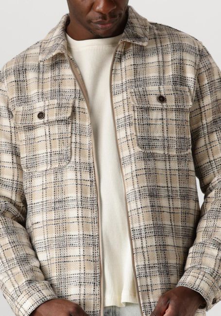 Beige ANERKJENDT Overhemden AKHANKY CHECK TWILL OVERSHIRT - large