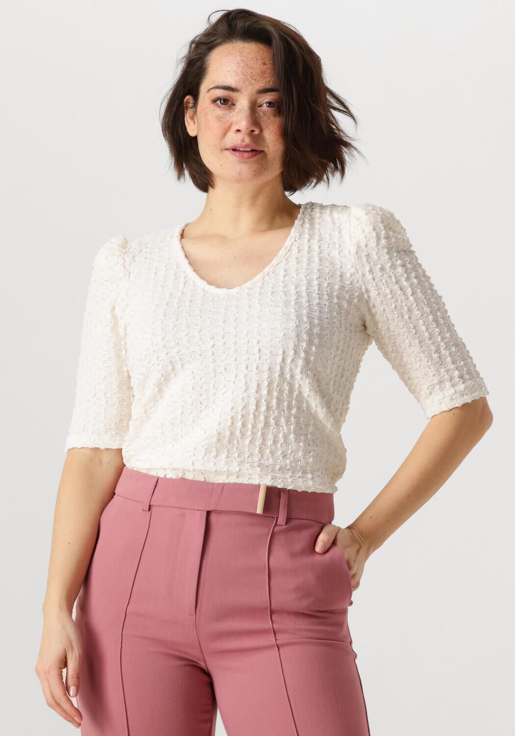 Aaiko Lange Mouw Top Nynke PA 601 Beige Dames