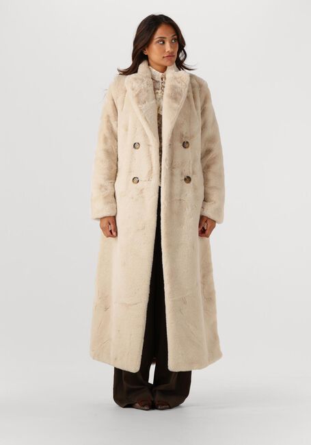 Ecru IBANA Faux fur jas CAMILLE - large