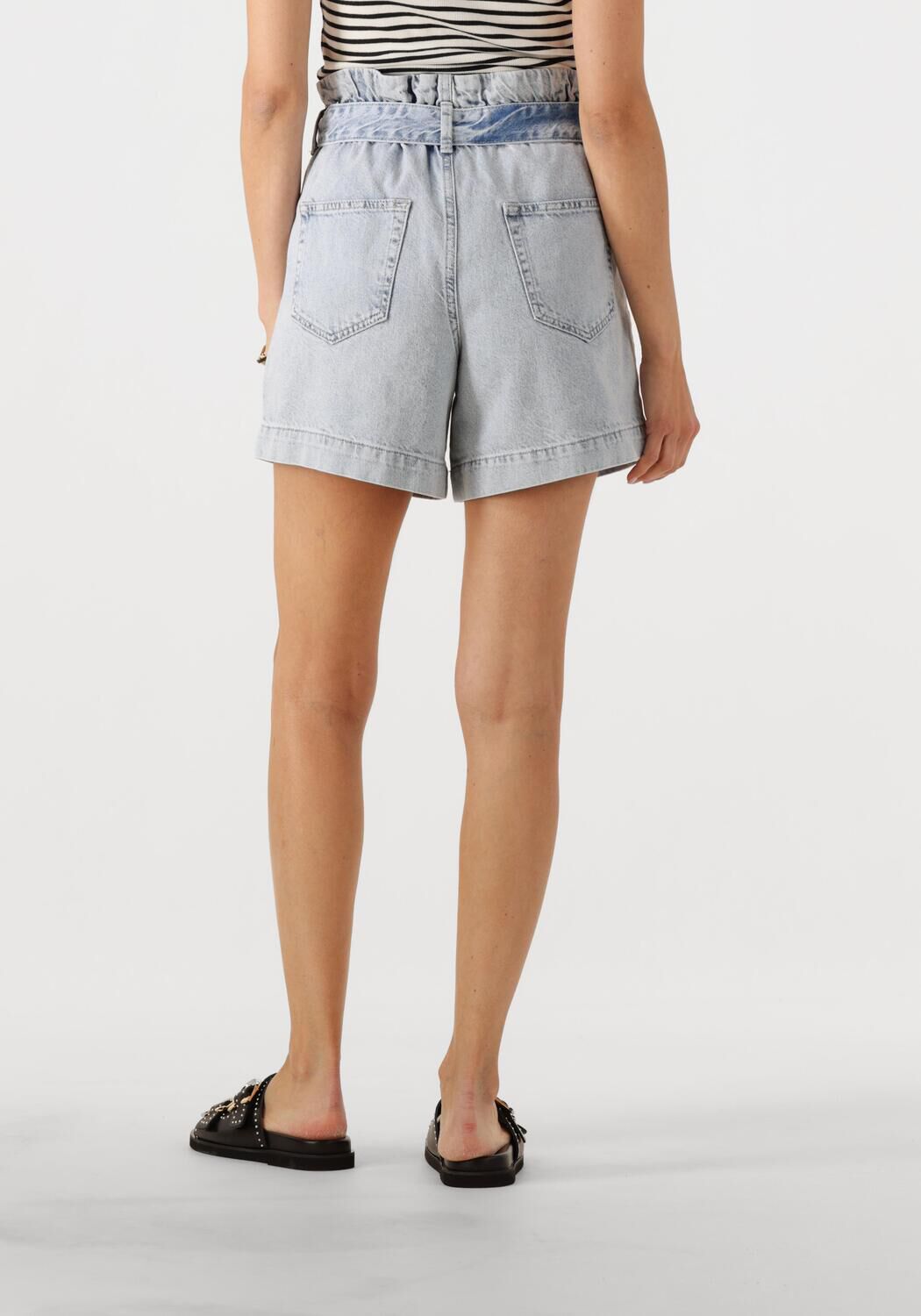 CATWALK JUNKIE Dames Jeans Denim Short Comfortable Waist Lichtblauw